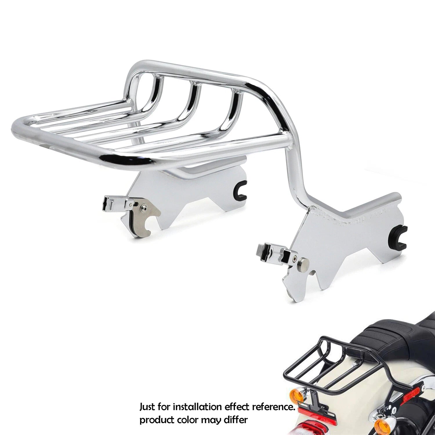 Chrome Luggage Rack for Harley FLDE FLHC FLHCS FLSL FXBB (2018–2023)