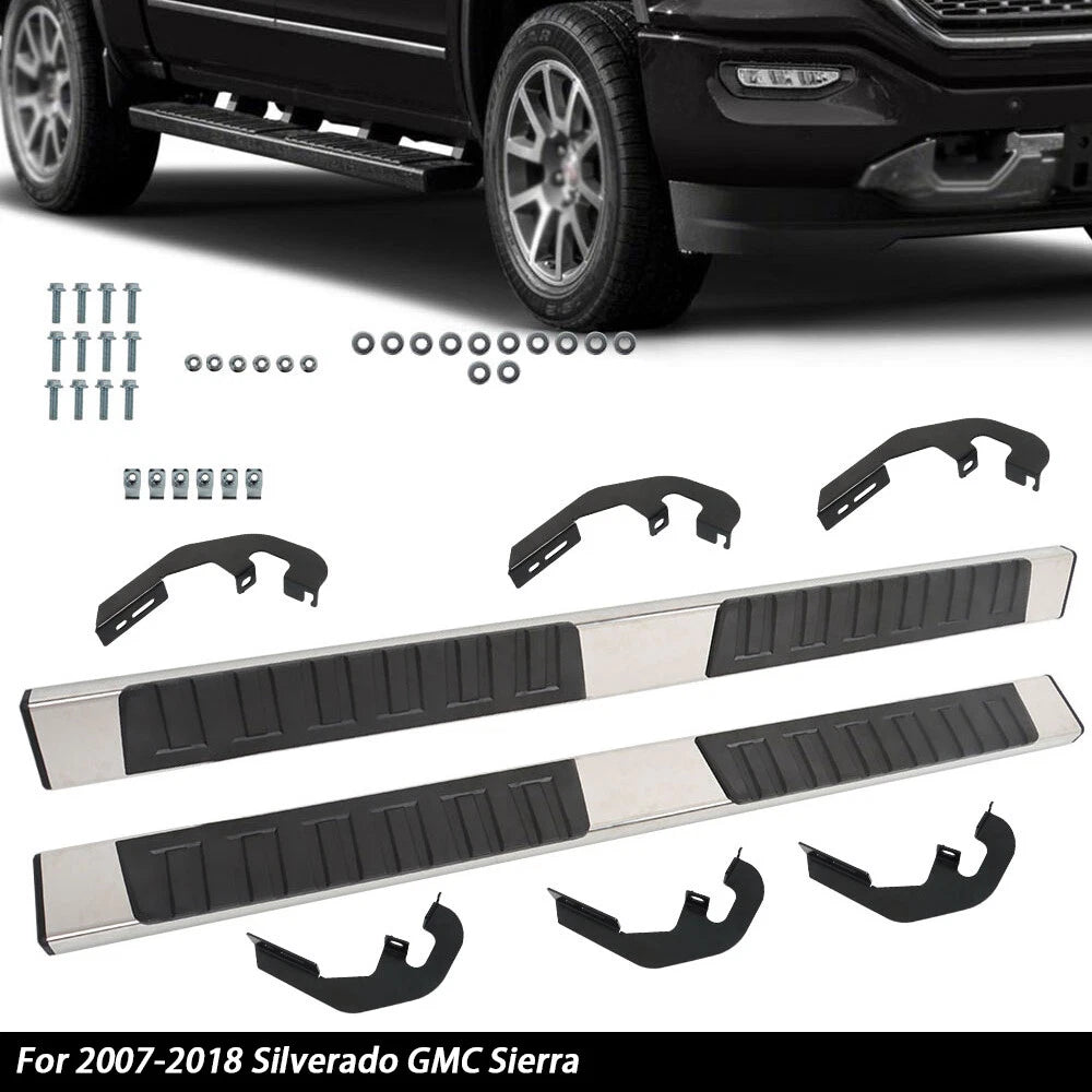 6" Running Boards Side Step for GMC Sierra Silverado (2007–2018)