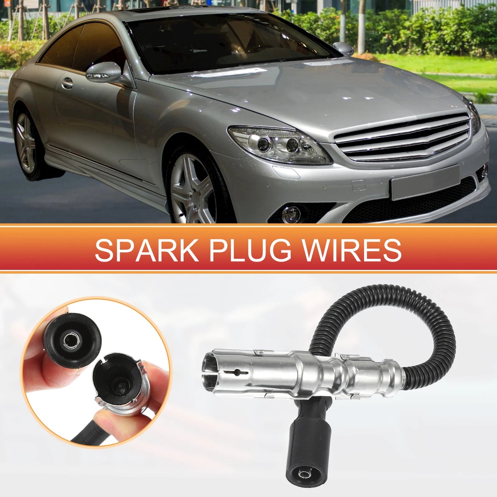 16pcs Spark Plug Wire Ignition Coil Cable No.1121500318 for Mercedes-Benz C CLK (2001–2009)