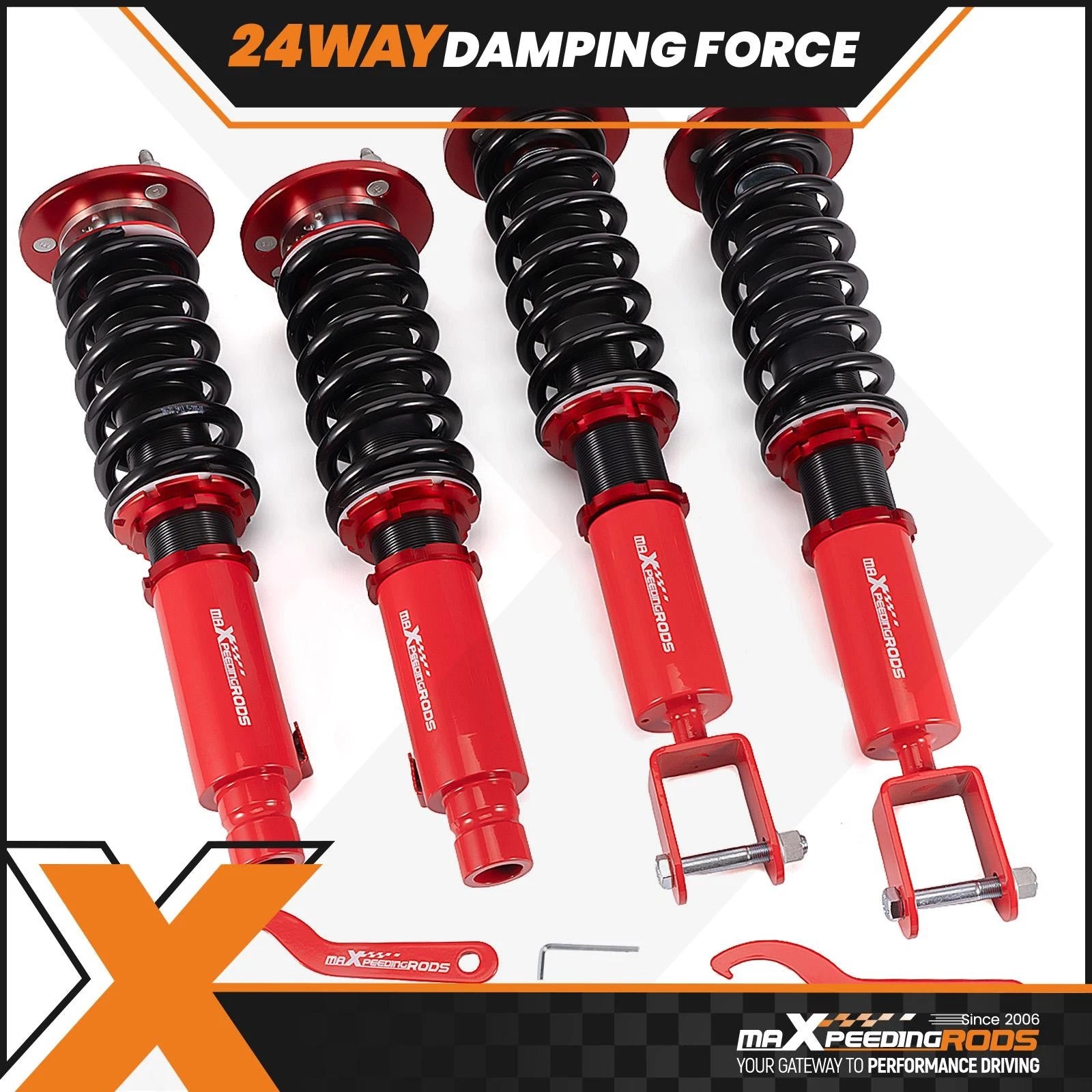 Maxpeedingrods Adjustable Coilover Suspension Kit for Acura TL (2009–2014)