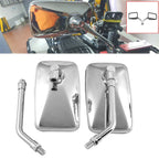 Chrome Rectangle Rearview Mirrors for Kawasaki KZ1300B, Suzuki GS GN (1979–1983)