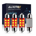 Set of 4 C5W Festoon LED Dome Map License Plate Light Bulbs 36MM White 6000K