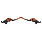 Orange Extendable Brake Clutch Levers for Kawasaki Z1000 ZX6R (2007-2018)