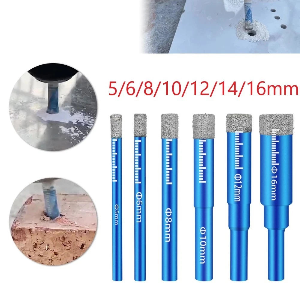 Set of 7 Drill Bits for Metal, Tile, Marble, Glass, Ceramic (5-16mm)