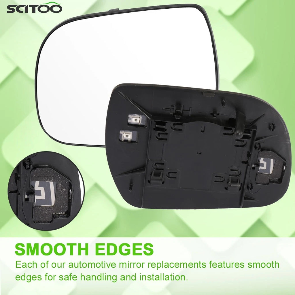 Set of 2 Chrome Heated Side Mirror Glass for Toyota Sienna (2011–2014)