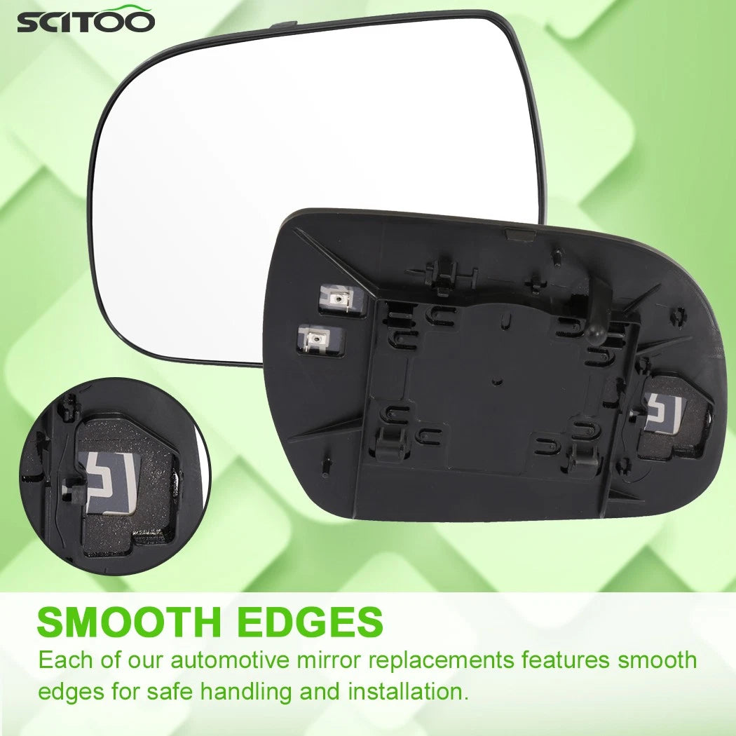 Set of 2 Chrome Heated Side Mirror Glass for Toyota Sienna (2011–2014)