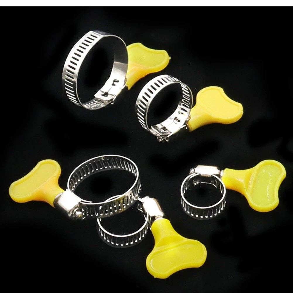 Set of 5 Hose Clamps 10-38mm Corrosion-Resistant Gas Leak Waterproof