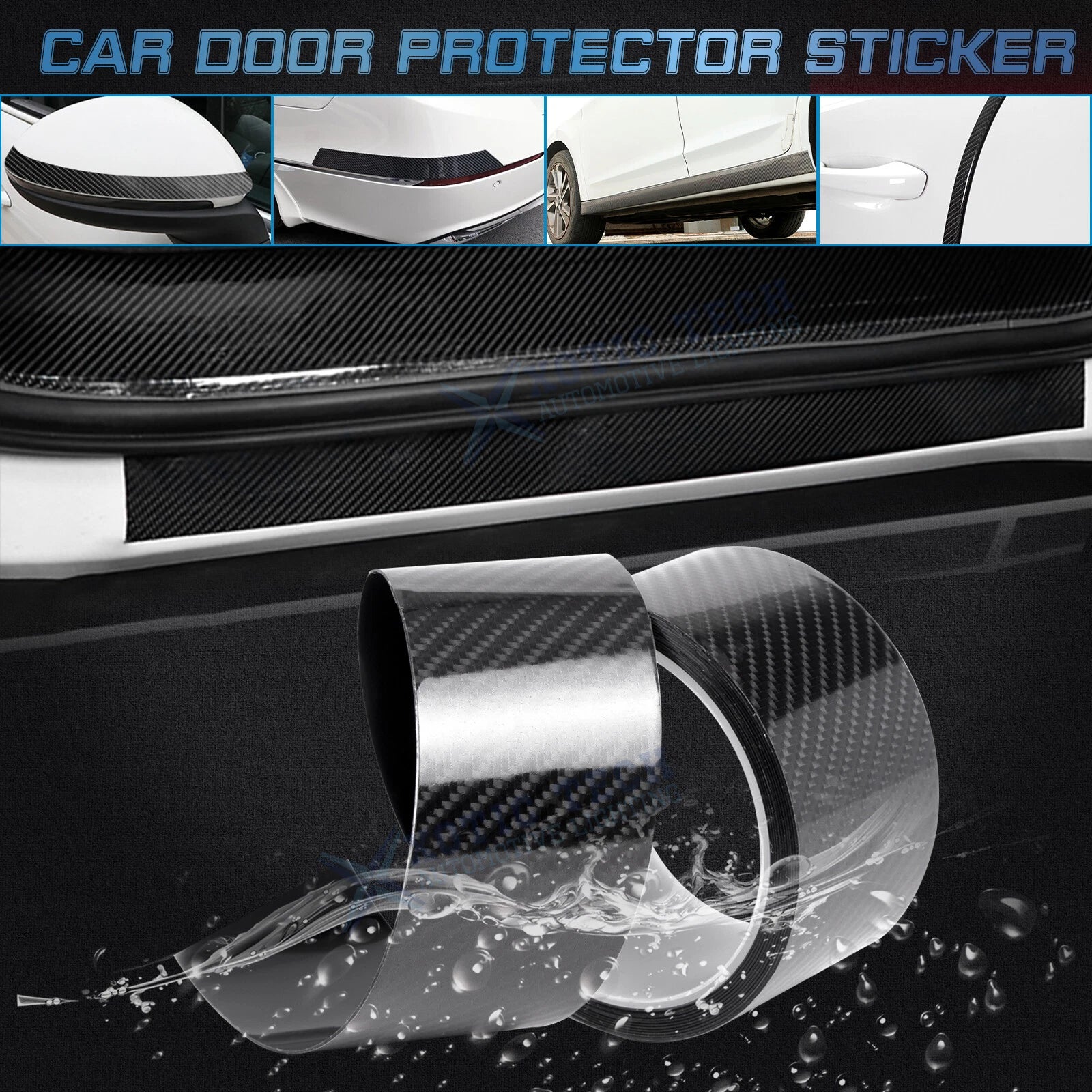 3M Door Protector Sill Scuff Cover for Car (5D Carbon Fiber) 2010–2020