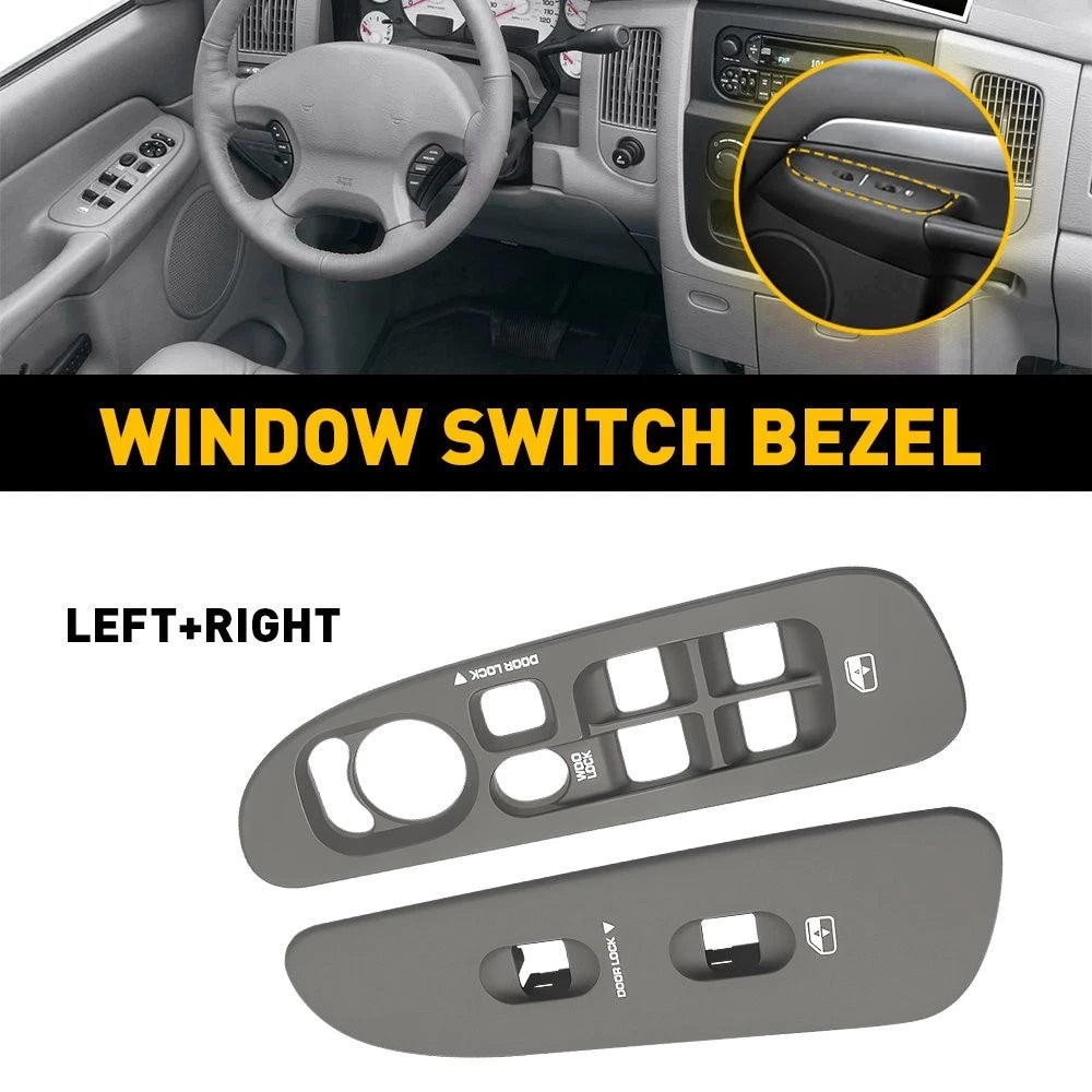 Set of 2 Window Bezel Switches for Dodge Ram 1500 2500 3500 (2002–2010)
