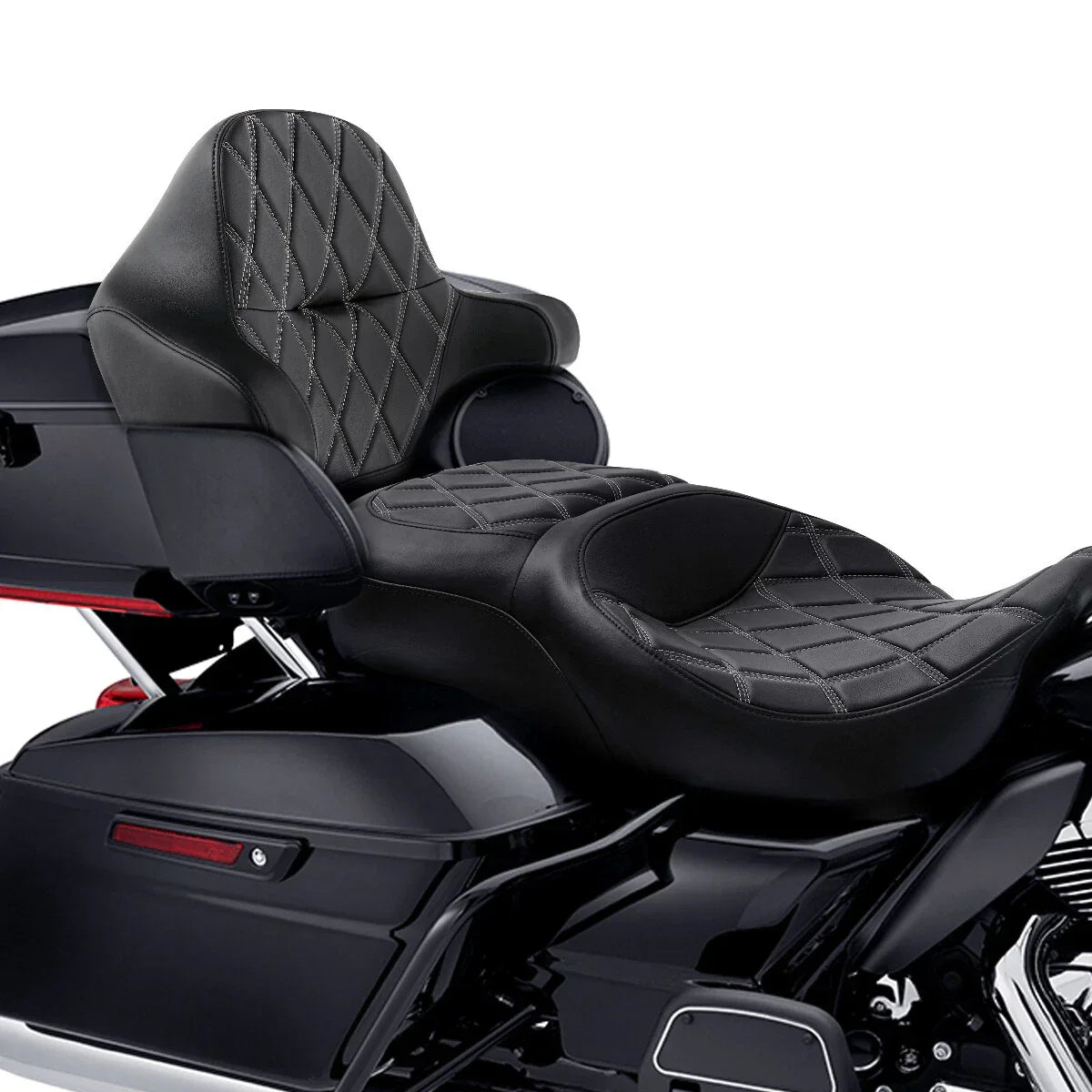 Rider Passenger Seat Backrest Pad for Harley Electra Street Glide (2014-2023)