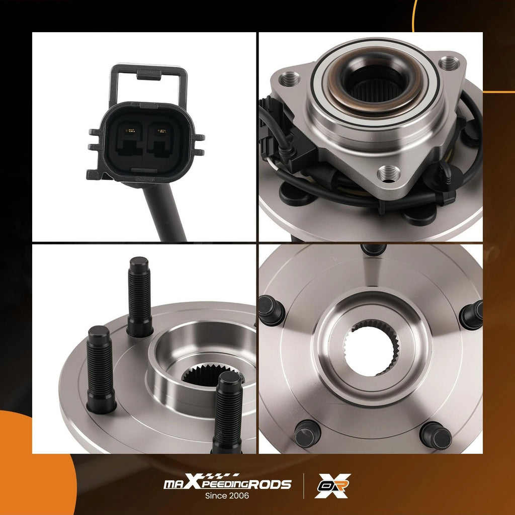 Front Hub Assembly Set for Dodge Ram 1500 (2002–2005) 515073 BR930285 5 Bolt