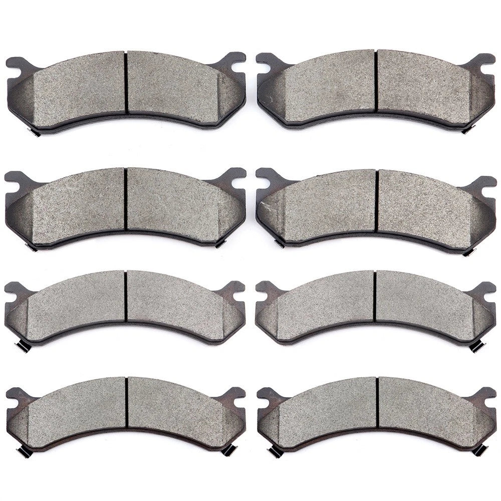 Set of 8 Brake Pads for Chevy Silverado 2500 HD (2001–2010)