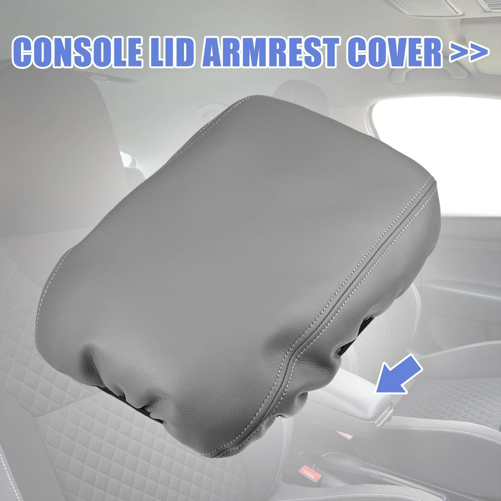 Center Armrest Cover for Honda Accord (2018–2022) Gray with Stitches
