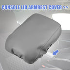 Center Armrest Cover for Honda Accord (2018–2022) Gray with Stitches