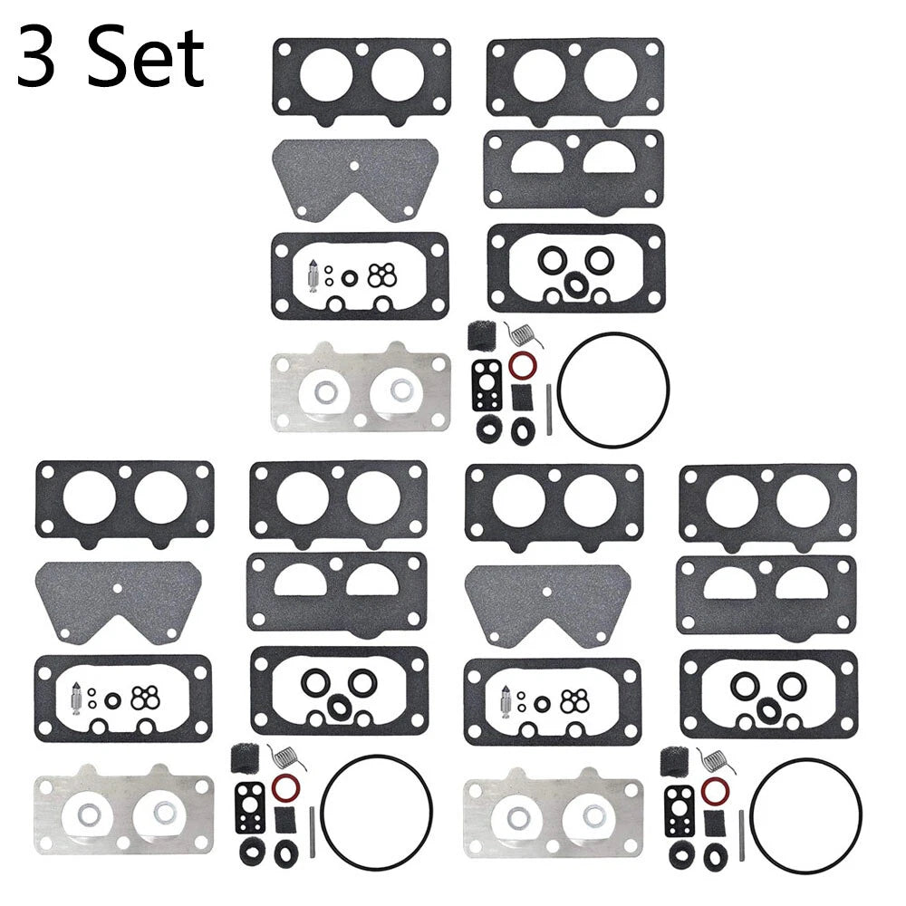 Set of 3 Carburetor Overhaul Kits for B&S Lawn Mowers (797890, 499812, 699734)
