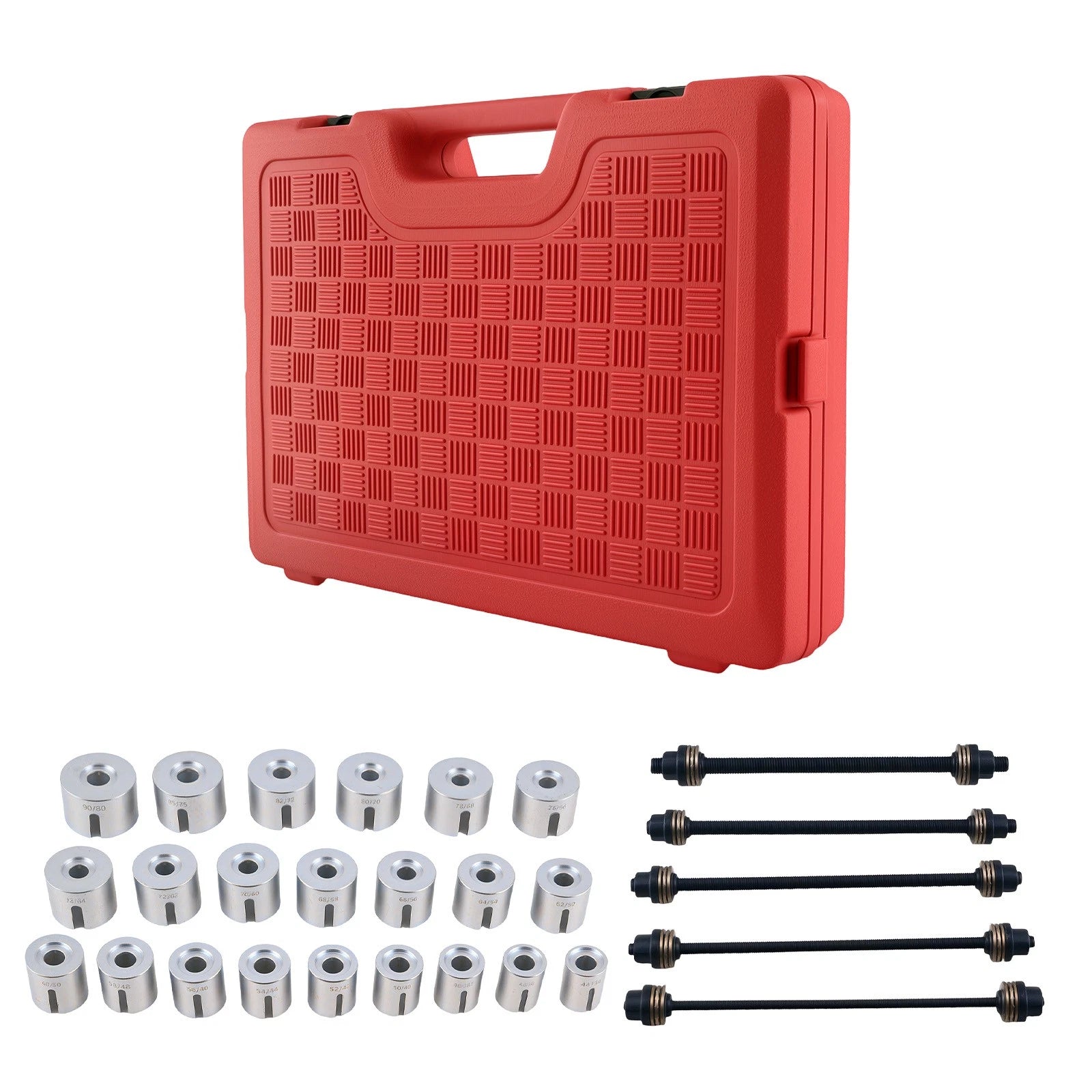 Press Tool Kit for Car Bush Bearing Workshop 34–80mm (22-Piece)