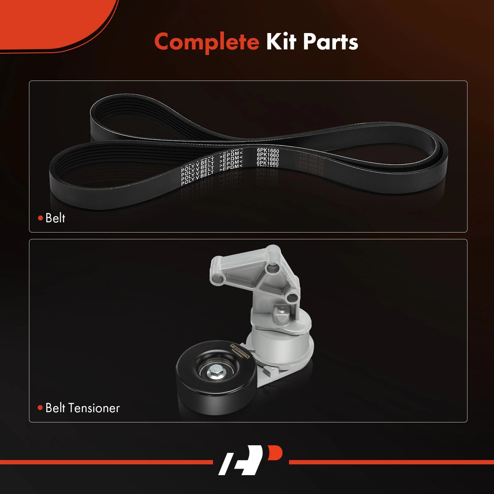 2X Serpentine Belt Drive Component Kit for Chevy S10 (1982-2004)