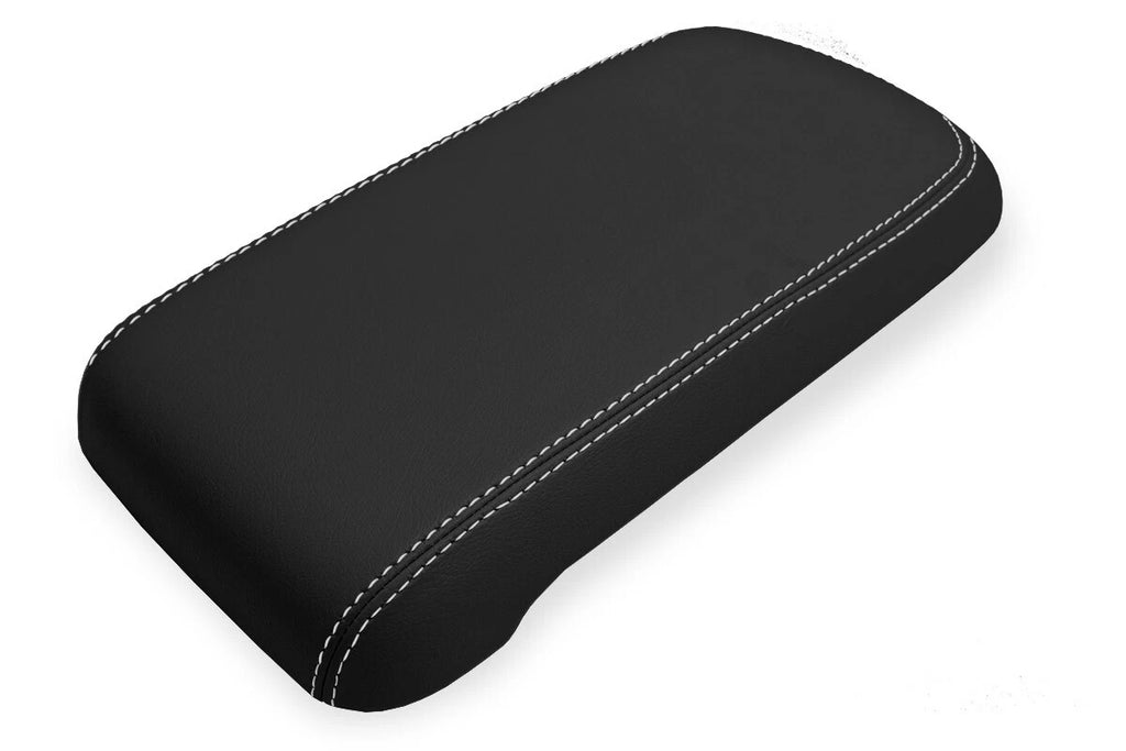 Leather Console Lid Armrest Cover for Chevrolet Colorado (2015–2022) White Stitch