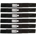 6 Mulching Mower Blades for John Deere (M168223, TCU15881, M128485, TCU18990)