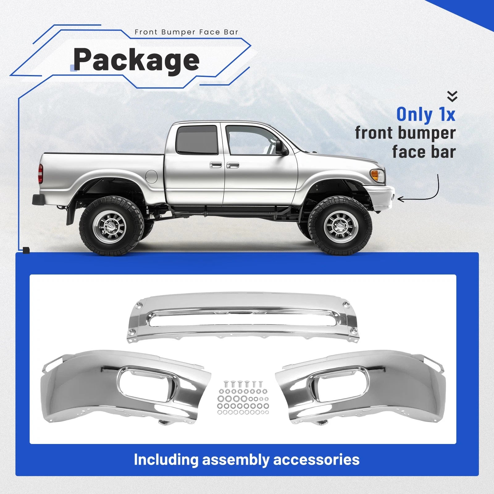 Front Bumper Cover for Toyota Tundra (2000–2006) with Fog Light Hole
