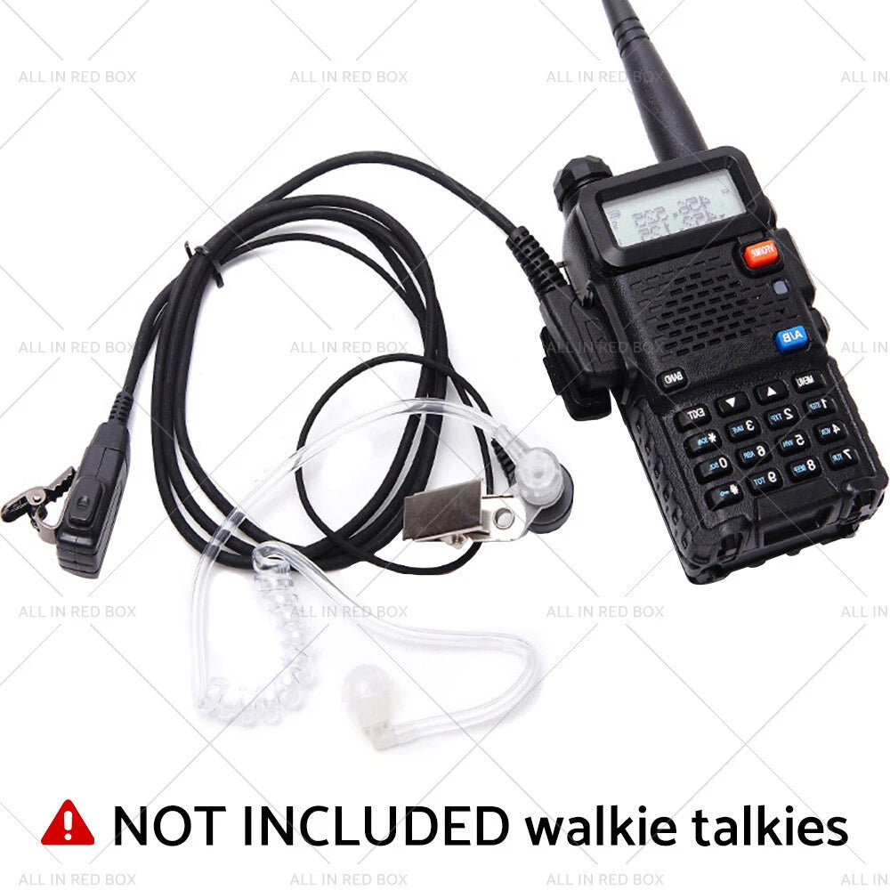 Covert Acoustic Tube Earpiece Headset Mic for Baofeng Kenwood UV-5R (2010–2023)