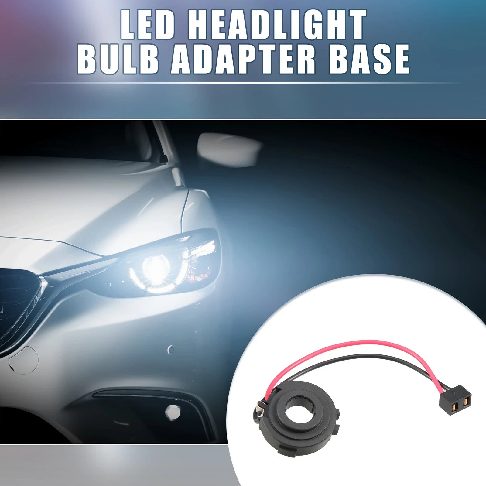 H7 LED Headlight Bulb Holder Adapter Socket for VW Golf 6/7 (2012–2020) - Pack of 2