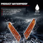 2X Amber Lens Front Fender Side Marker Light for Ford Mustang (1979–1986)