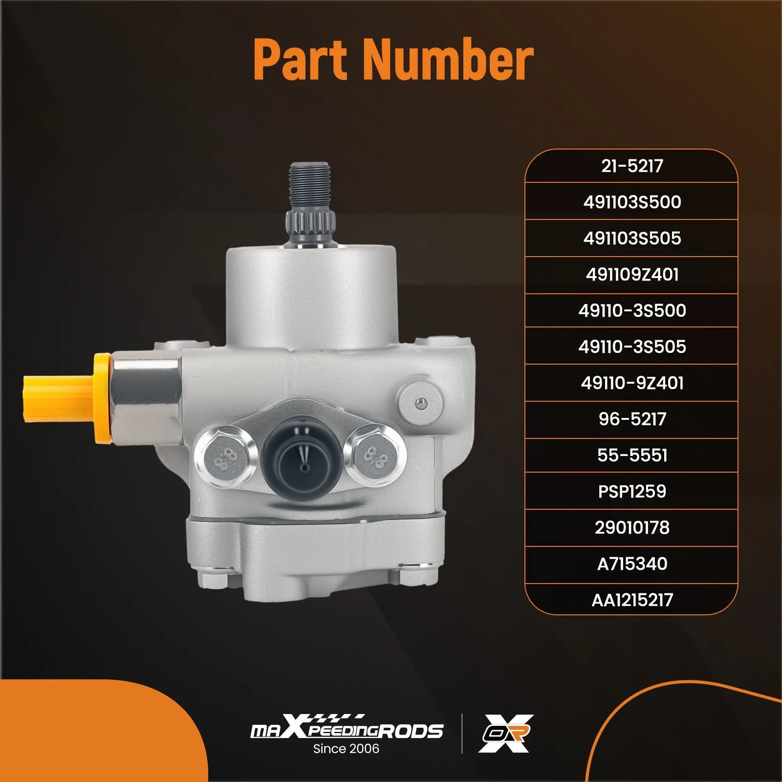 Power Steering Pump for Nissan Frontier, Xterra NP300 2.4L (2000–2011) 21-5217