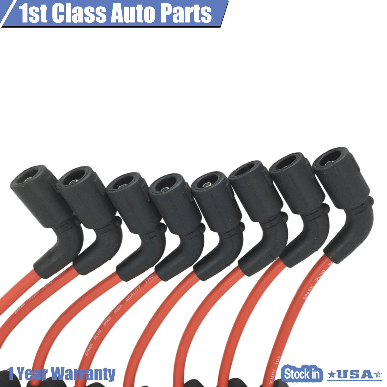 Set of 8 Spark Plug Wires for Chevy LS1 LS2 LS3 (1997-2015)