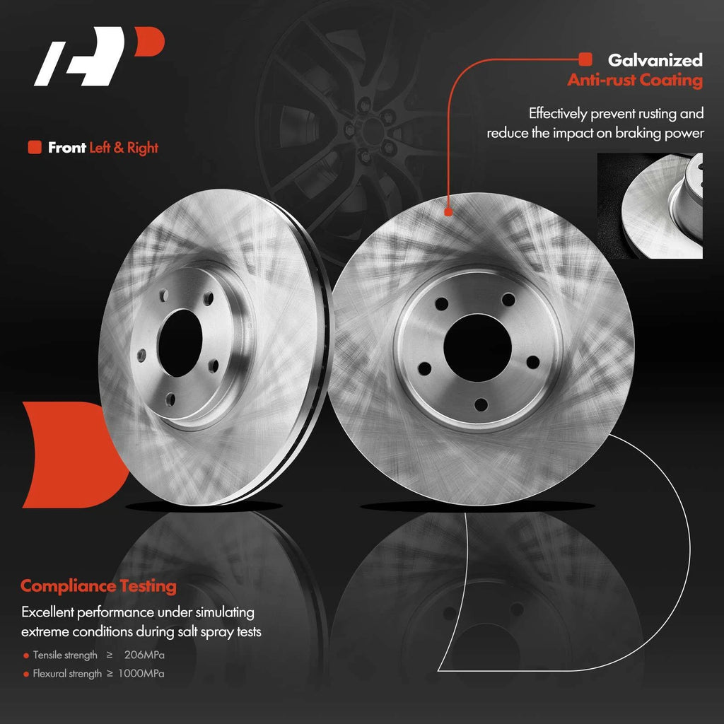Front Disc Brake Rotor and Pads with Calipers for Nissan Murano (2005–2012)