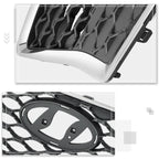 Chrome Grille for Hyundai Kona (2018–2021) - Gray Diamond Mesh, Badge Slot