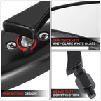 Axe Black Triangle Anti-Glare Side View Mirrors for Universal Naked Bike Cruiser