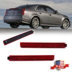 2X Red Rear Bumper Side Marker Light Reflectors for Cadillac CTS (2008–2013)