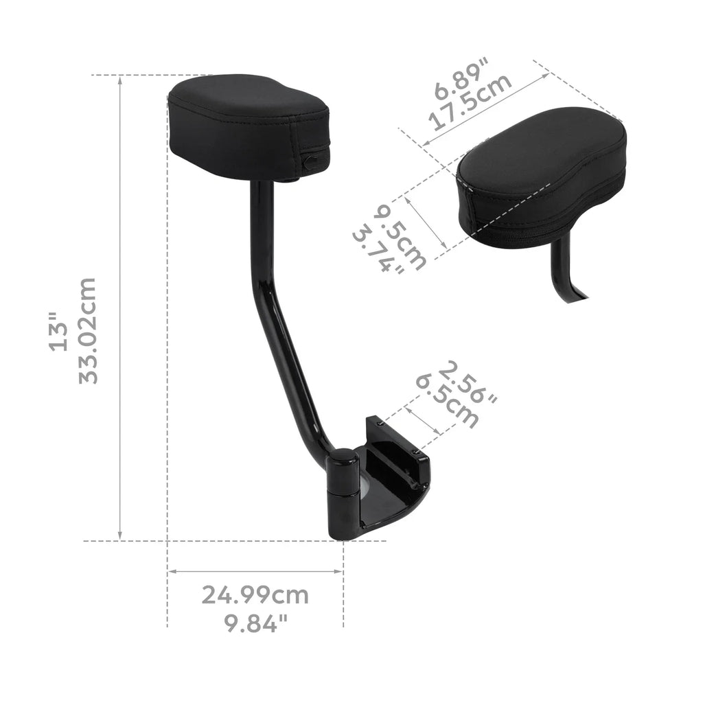Black Passenger Armrest for Honda Goldwing 1800 GL1800 (2018-2019)