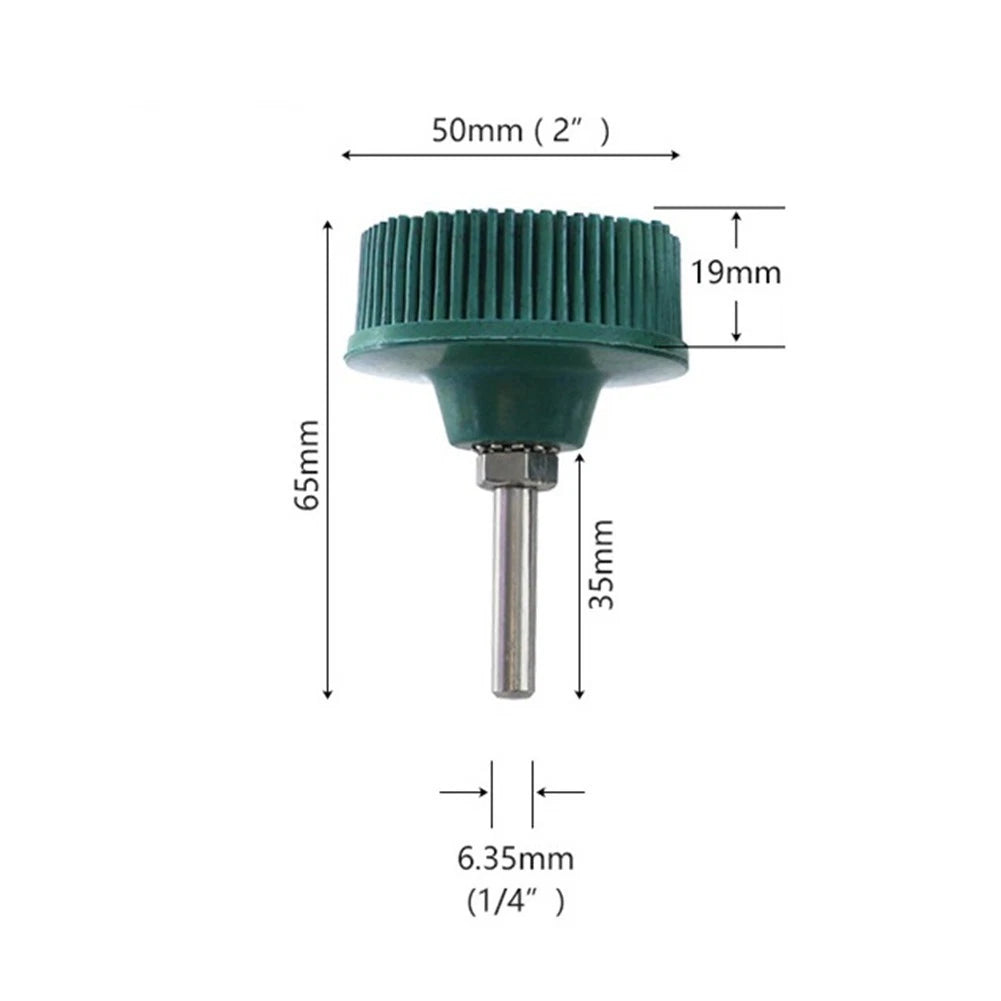 2 Inch Electric Drill Disc Brush Set of 3 - Emery Abrasive Bristle Disc