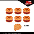 12 Pack Trimmer Line Spools for WORX WA0010 WG150 WG151 (10 Foot)