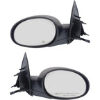 Power Mirror Set for Chrysler PT Cruiser (2001–2003) Manual Fold Textured Black
