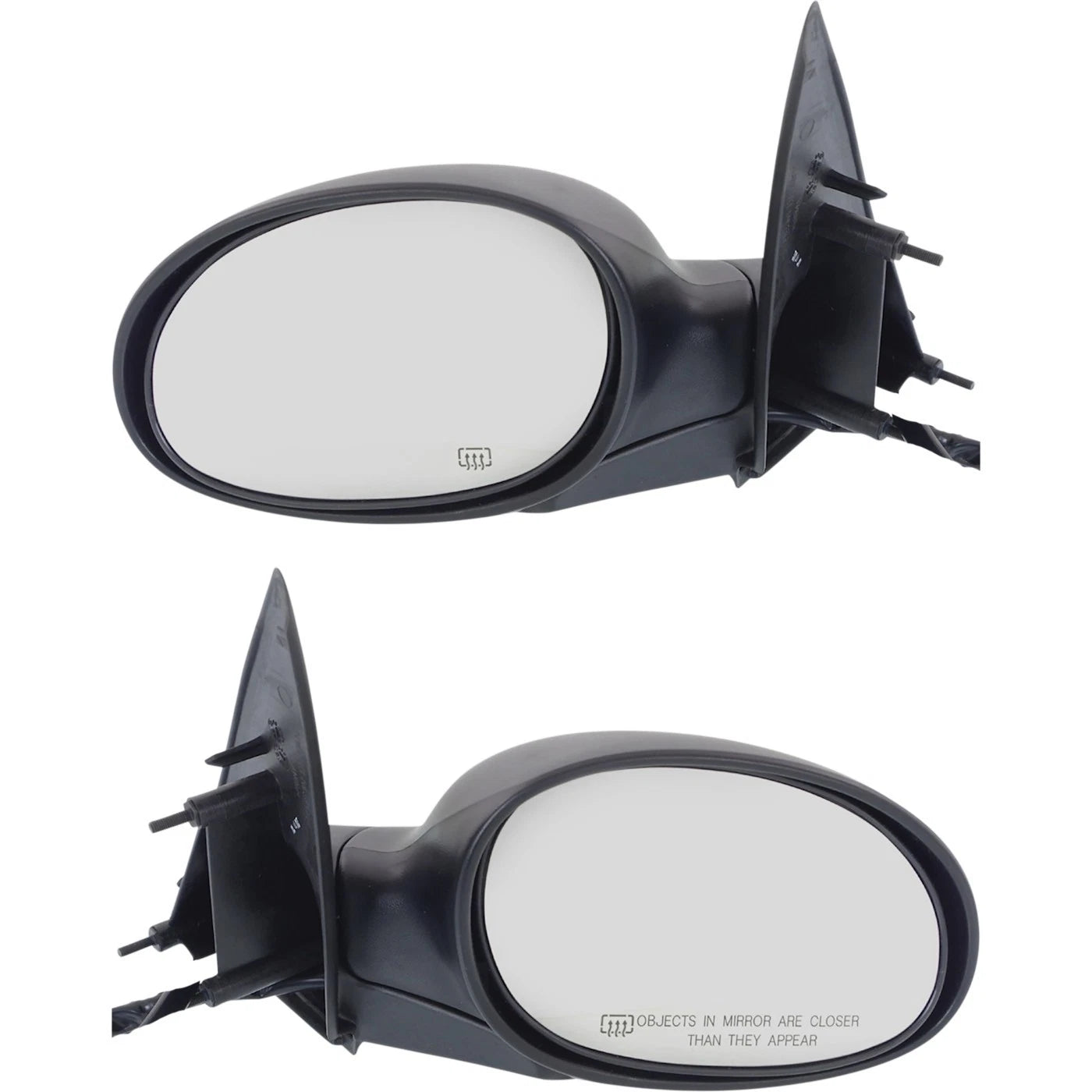 Power Mirror Set for Chrysler PT Cruiser (2001–2003) Manual Fold Textured Black