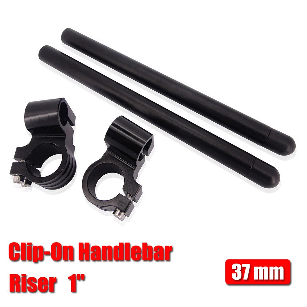 CNC Clipons 37mm Raised 1" Handlebar Bars for Universal Motorcycle (All Years)