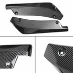2X Rear Bumper Lip Diffuser Splitter for Universal Fit (Carbon Fiber)
