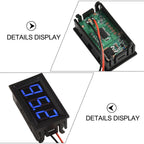 2 Wires Digital Display DC 5-120V Voltage Meter Blue LED Panel