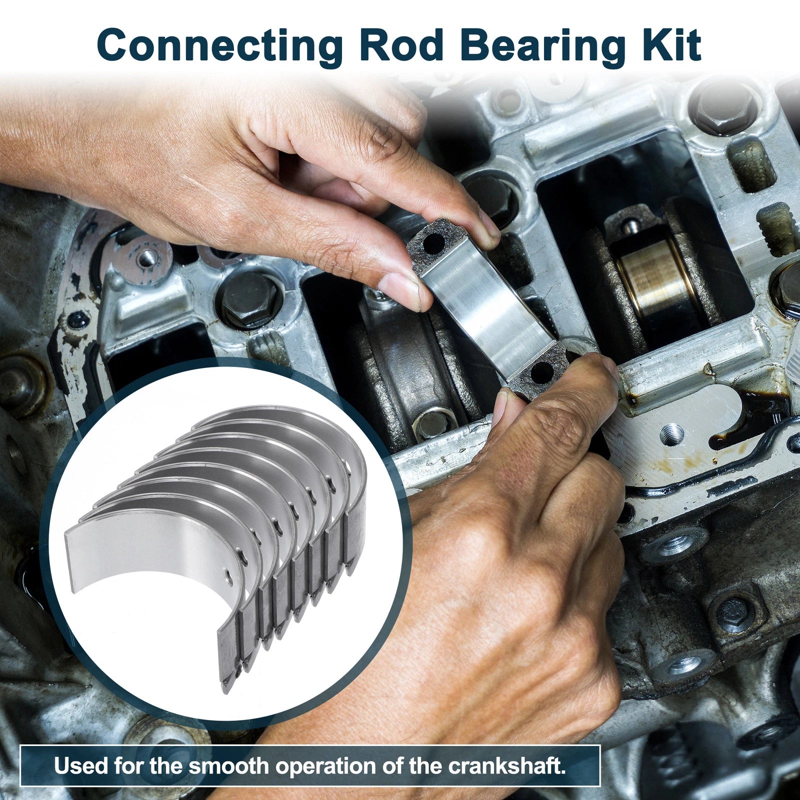 Set of 8 Connecting Rod Bearings for Nissan Caravan (No. 12111P5112)