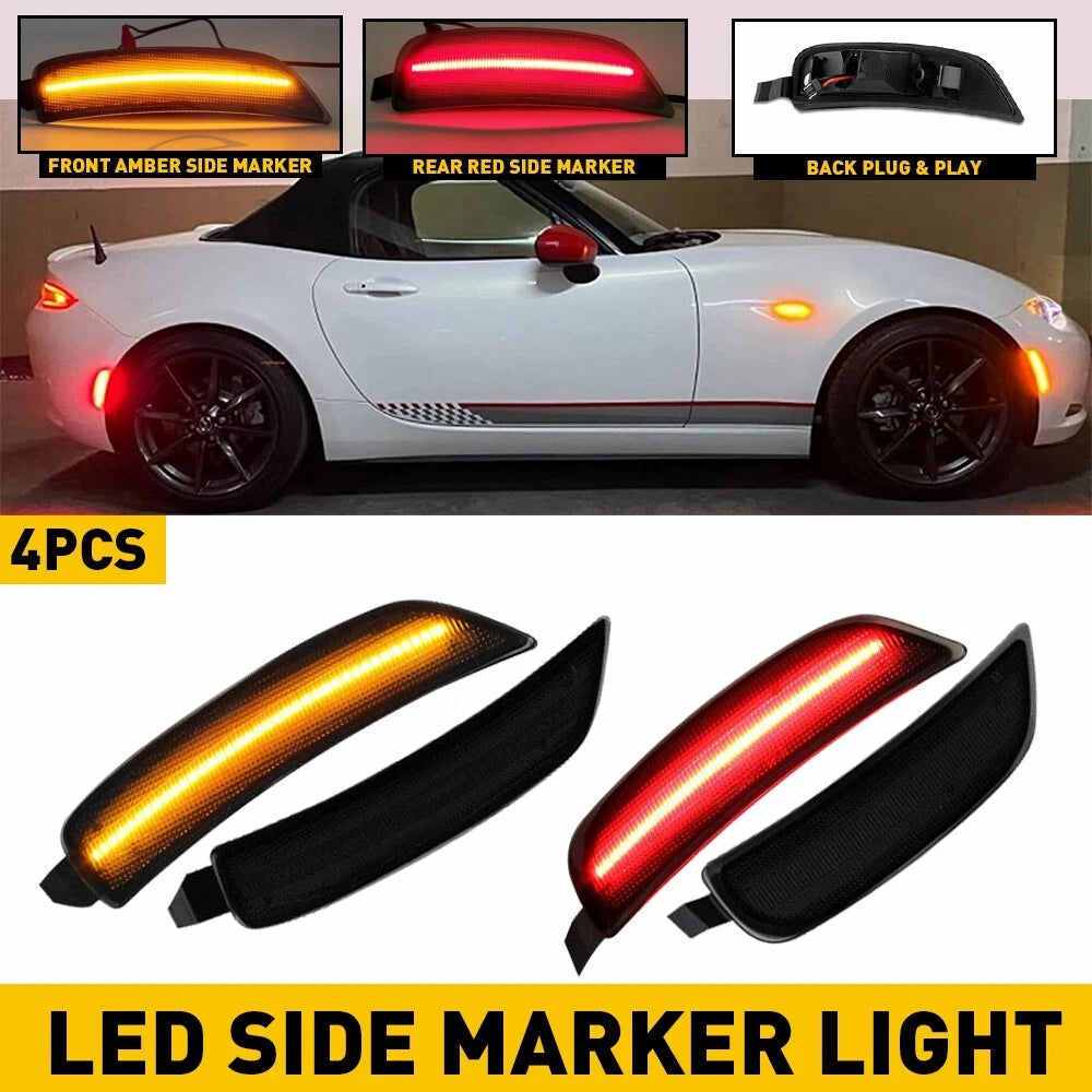 Smoked Lens Side Marker Lamps for Mazda Miata MX-5 (2016–2022)