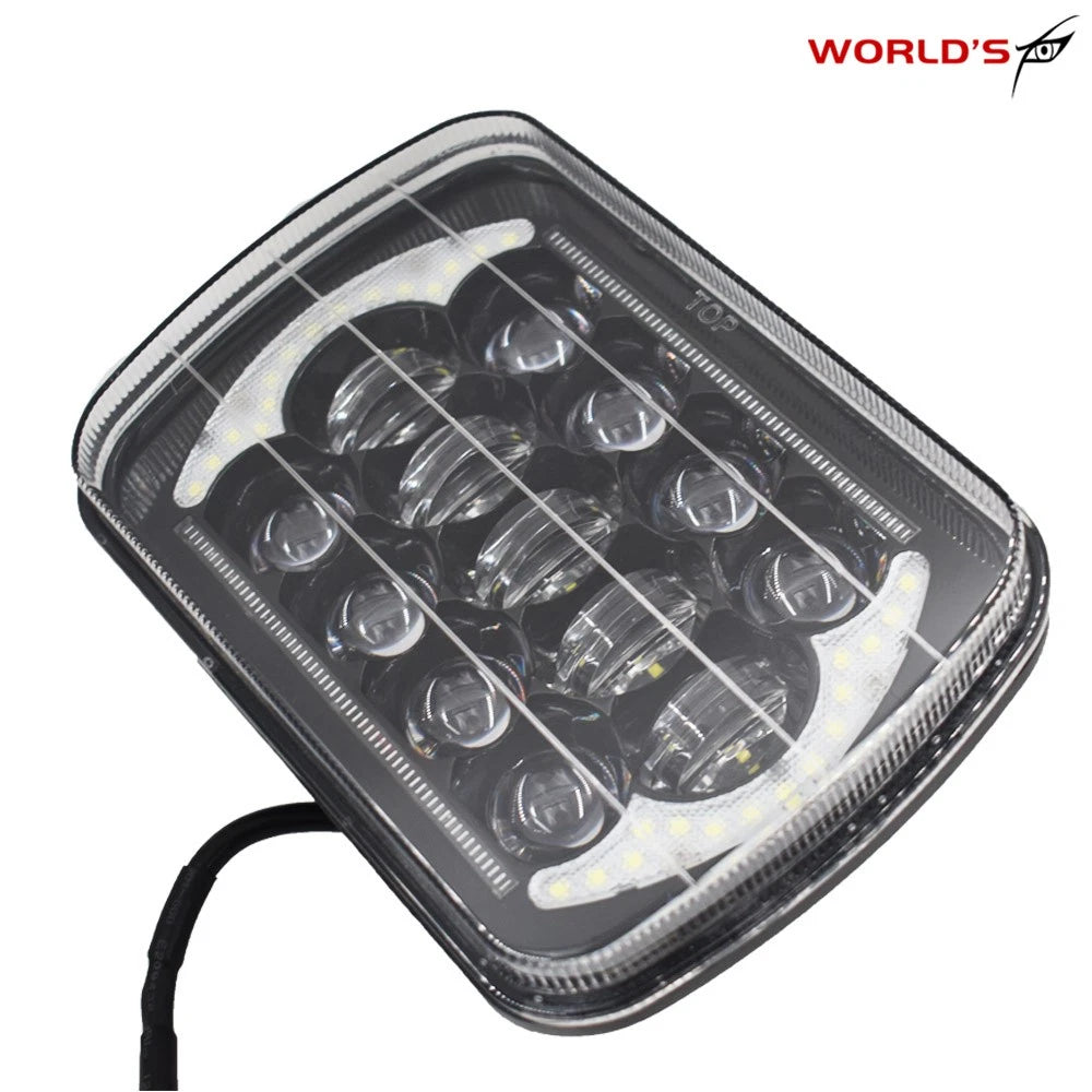Super White LED Headlight for Jeep Cherokee XJ YJ (5x7'', 7x6'')