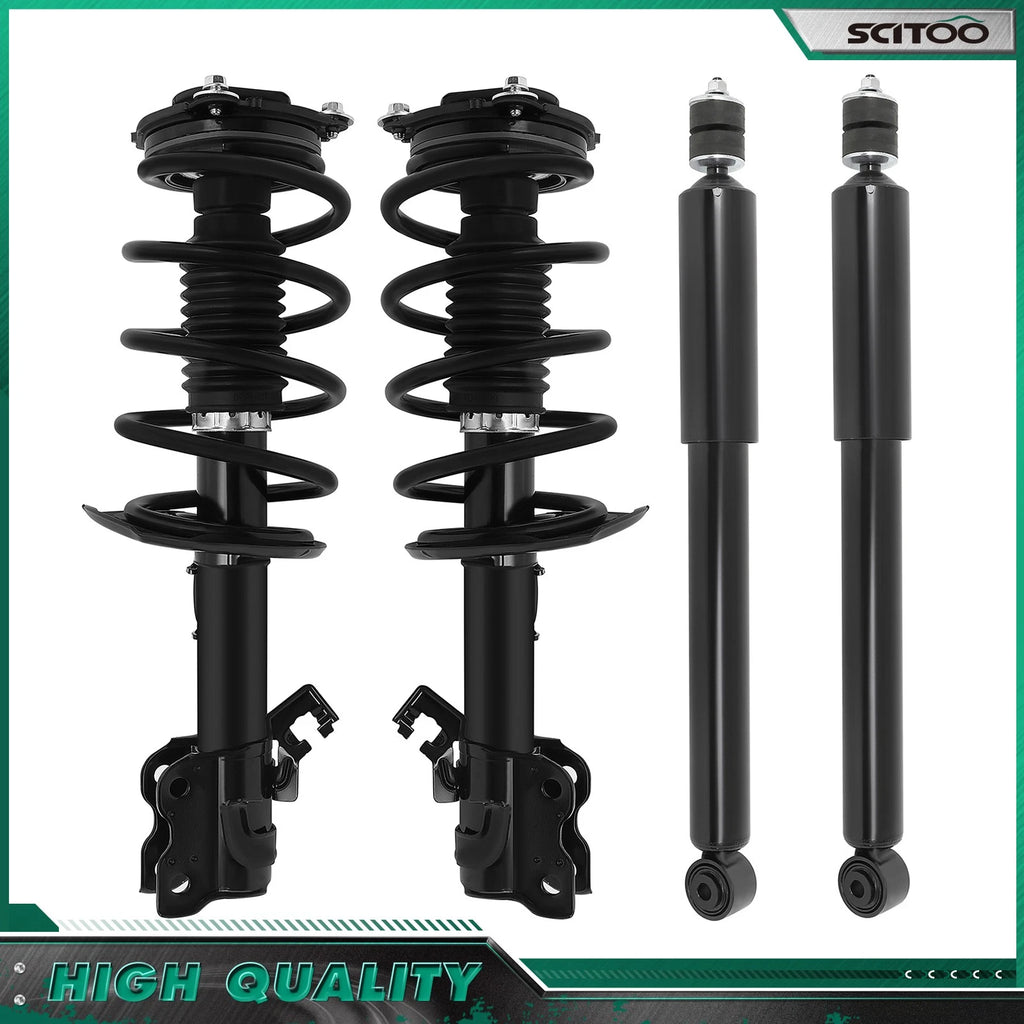 Set of 4 Complete Struts with Springs and Gas Shocks for Nissan Sentra (2014–2019)
