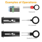 100pcs Pin Ejector Wire Kit for Car Terminal Removal Tool