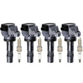Set of 4 Ignition Coils & Spark Plugs for Honda Civic (2012–2015) & Acura ILX (2013–2015)