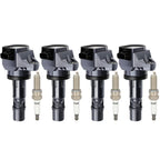 Set of 4 Ignition Coils & Spark Plugs for Honda Civic (2012–2015) & Acura ILX (2013–2015)
