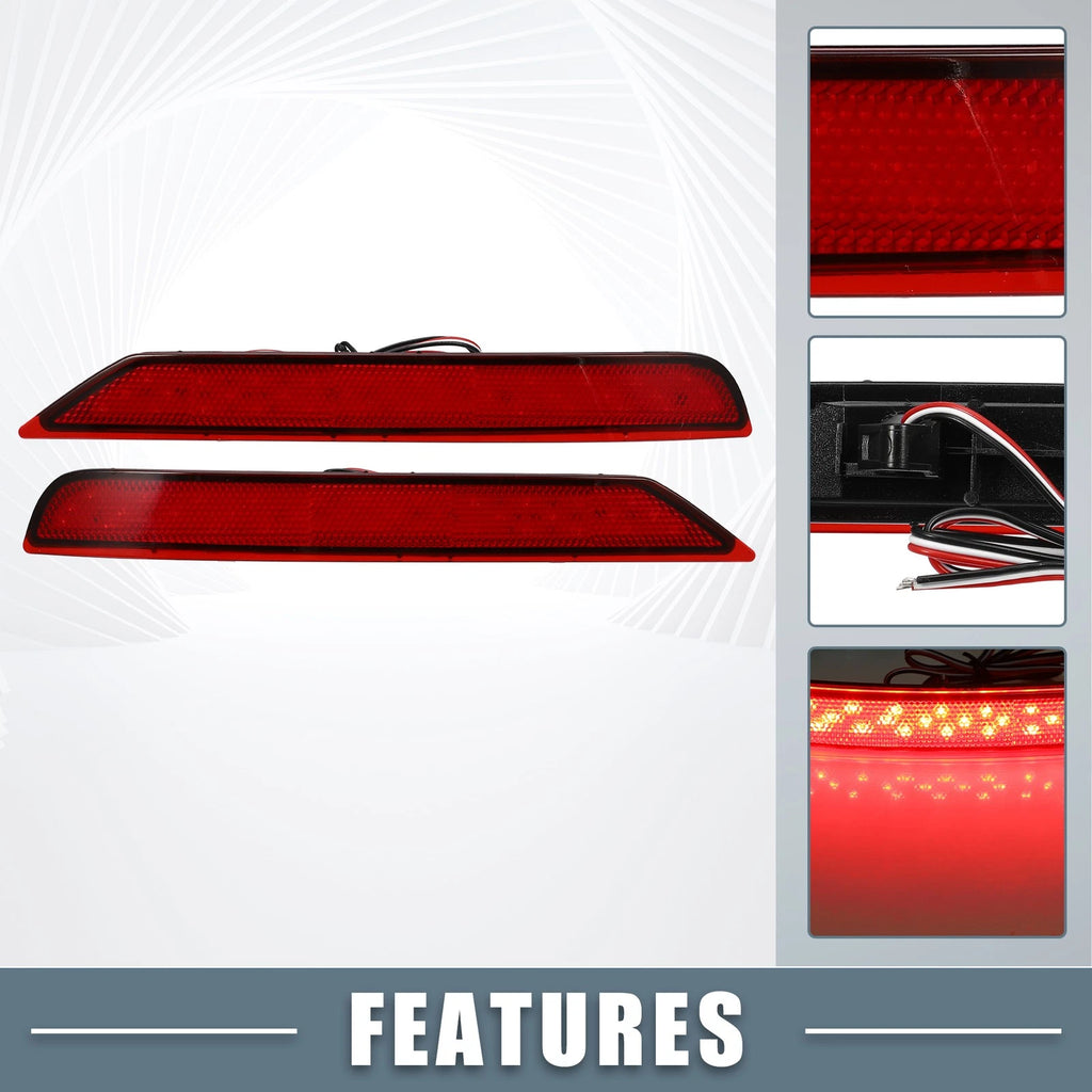 2X Rear Bumper Reflector LED Brake Tail Light 84281SC010 for Subaru Forester (2014–2018)