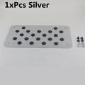 Aluminum Car Floor Carpet Mat Patch Heel Scuff Plate Pedal Pad 28x16cm